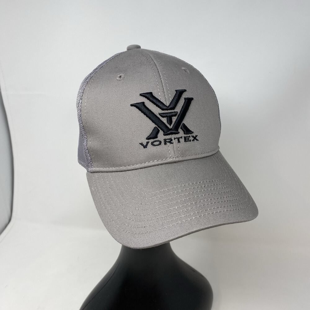 Vortex Mens Snapback Baseball Cap Hat Gray Embroidered Logo One Size
